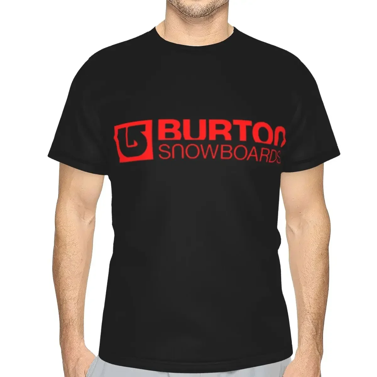 Burton Snowboard Sportive polyester T-Shirt Men'sFunny T Shirts Men Round Neck Short Sleeve
