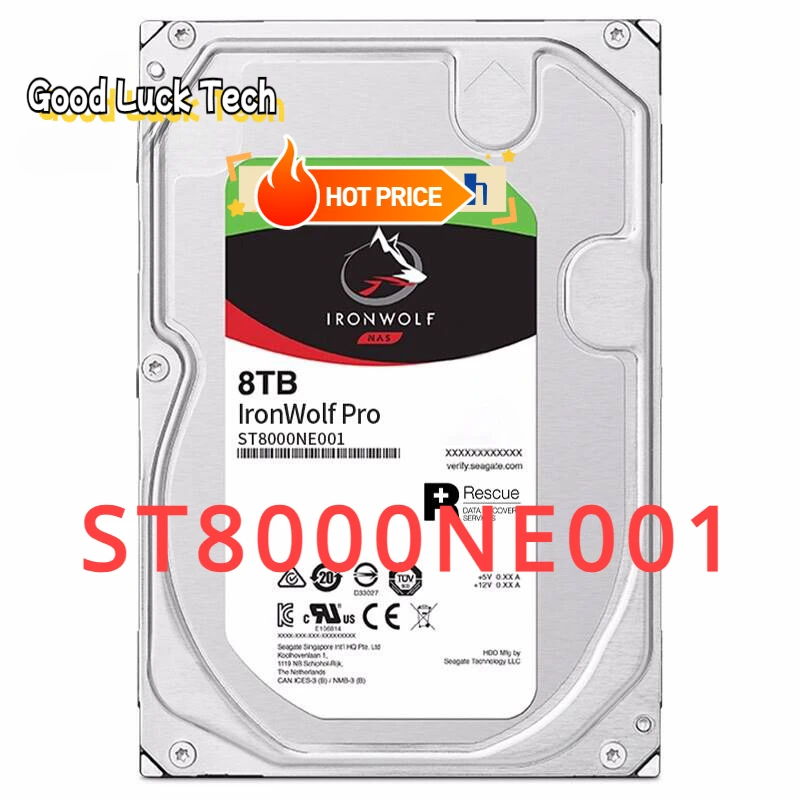 NEW For Sea-gate HDD ST8000NE001 8T Cool Wolf PRO Enterprise Qunhui NAS Storage Server 3.5-inch Mechanical Hard Disk