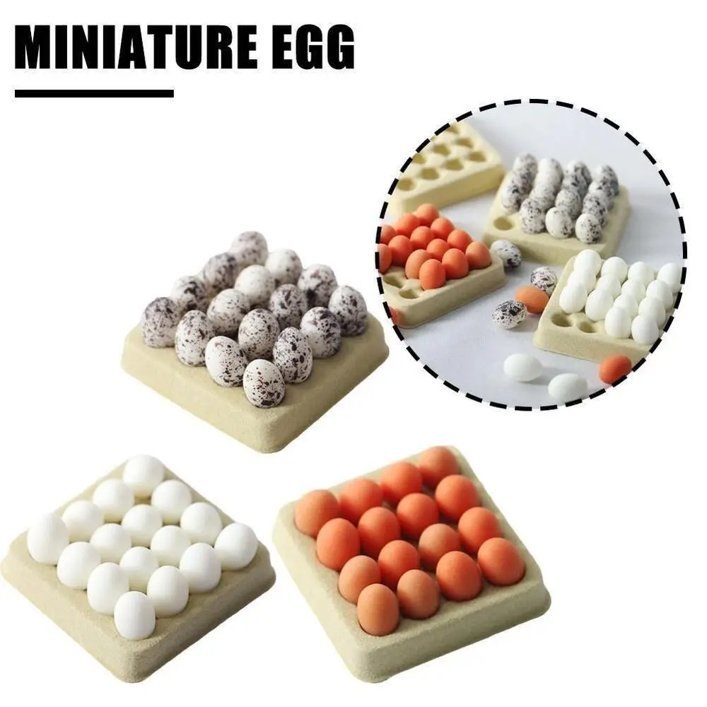 

High Quality Resin Dollhouse Egg Tray Kitchen Room Decor Mini Miniature Egg 1:12 Egg Tray