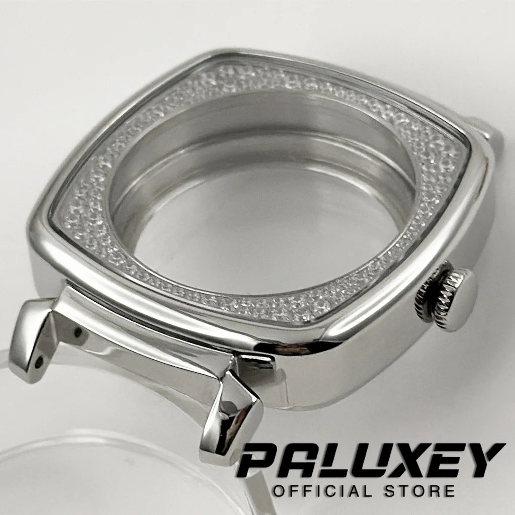 NH35 37.5Mm Casing Jam Tangan Kristal Safir Jam Tangan Mekanis NH38 Chronograph NH36 Casing Nautilus PP Bertatahkan Berlian Modifikasi