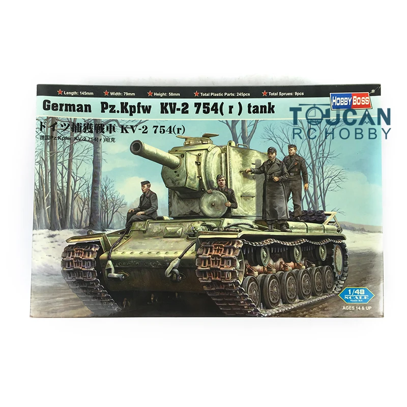 

Hobby Boss 84819 1/48 Armored Car German Pz.kpfw KV-2 754R Tank PlasticKit Model TH06130-SMT8-qc