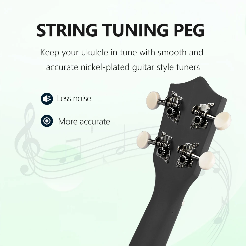 Professional  21 inch Soprano Wooden Hawaiian Ukulele Four String Musical Instrument for Adult and Children