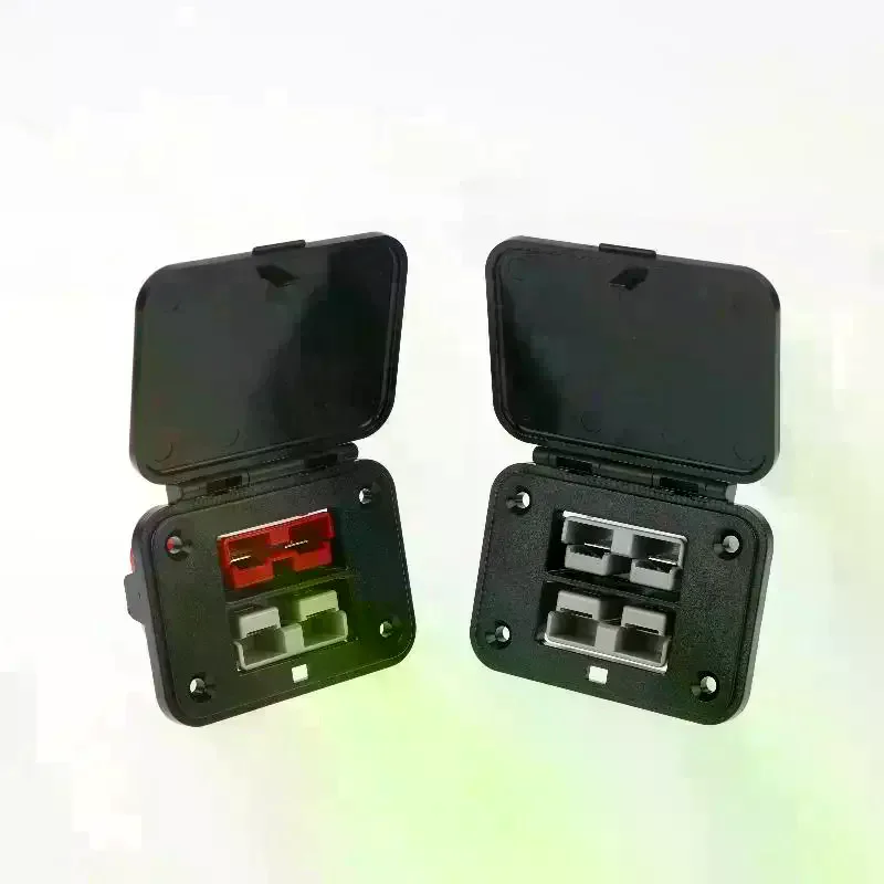 /PFU/1 Set Twin Dual Flush Mount Bracket Plug Connector Flush Mounts 50A 600V For Electric Vehicles Power Distribution