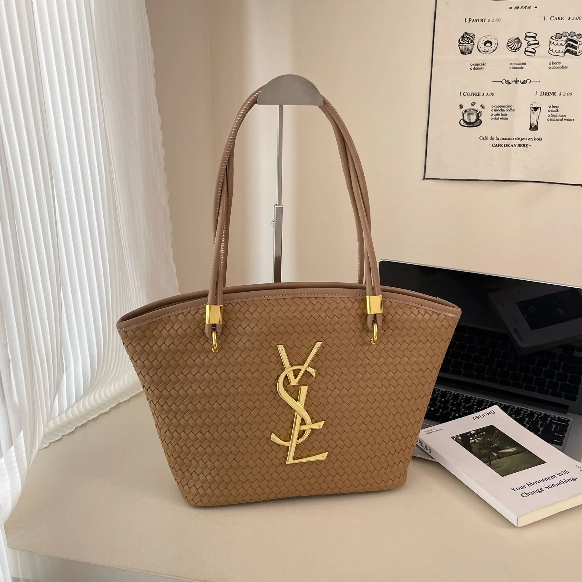 

Elegant Work Tote for Women, 2025 Large Capacity Shoulder Bag, Premium Leather Office Purse, Sophisticated & Spacious