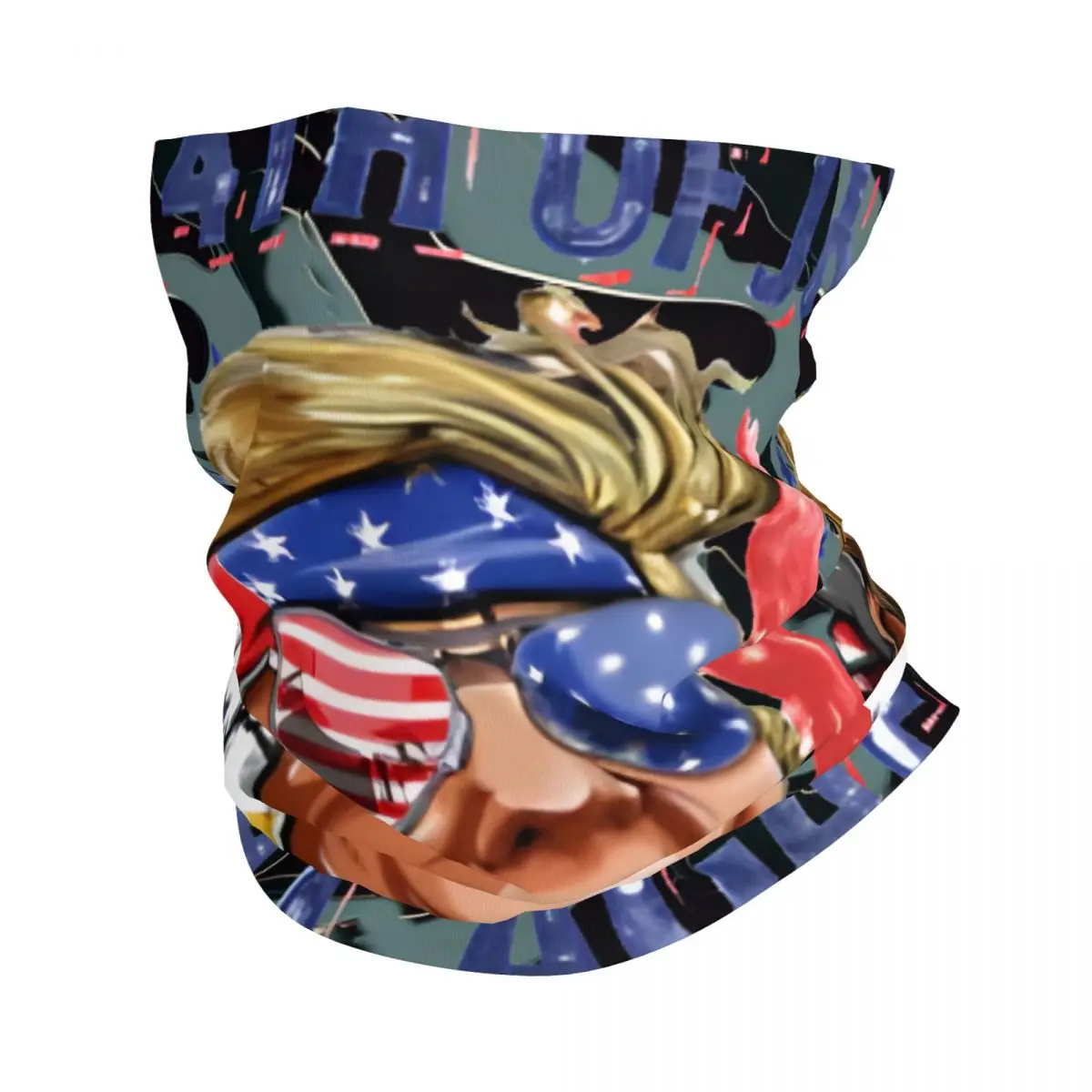 Fun T-Trump Bandana Neck Gaiter Motocross Wrap Scarf Cycling Face Mask Hiking Unisex Adult Washable