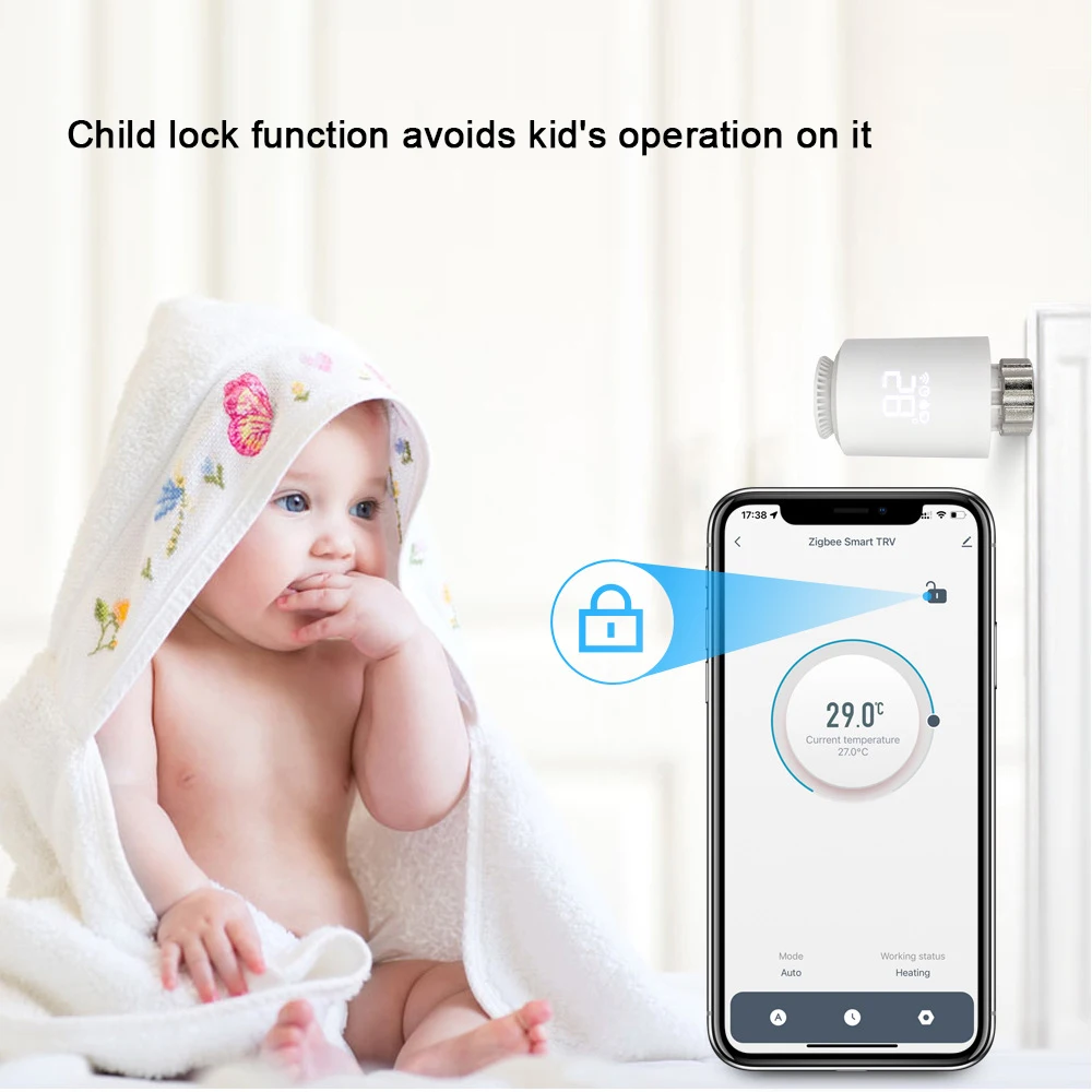 Tuya Zigbee Smart Thermostatic Radiator Valve APP التحكم اللاسلكي المتوافق مع Alexa Google Home لنظام التدفئة المنزلية #2