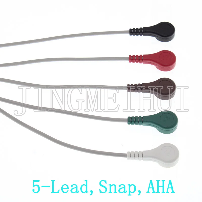 12pin ECG EKG 3/5 leads one-piece cable and electrode leadwire for MEDTRONIC Lifepak 12/20 /120 .