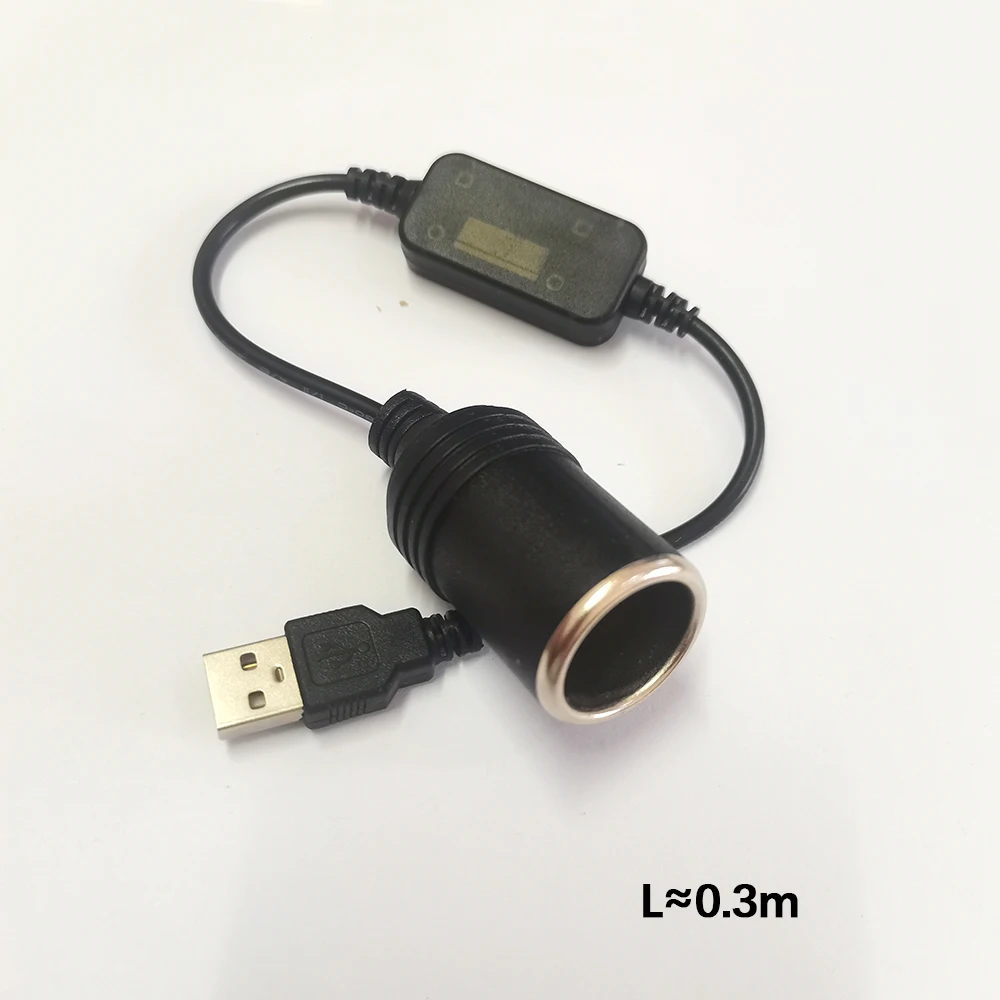 1 Stück Auto-Adapter 5V auf 12V USB-Stecker auf Auto-Zigarettenanzünder-Buchse Adapter-Konverter für Fahrzeug-Dashcam-Rekorder – Detail 2