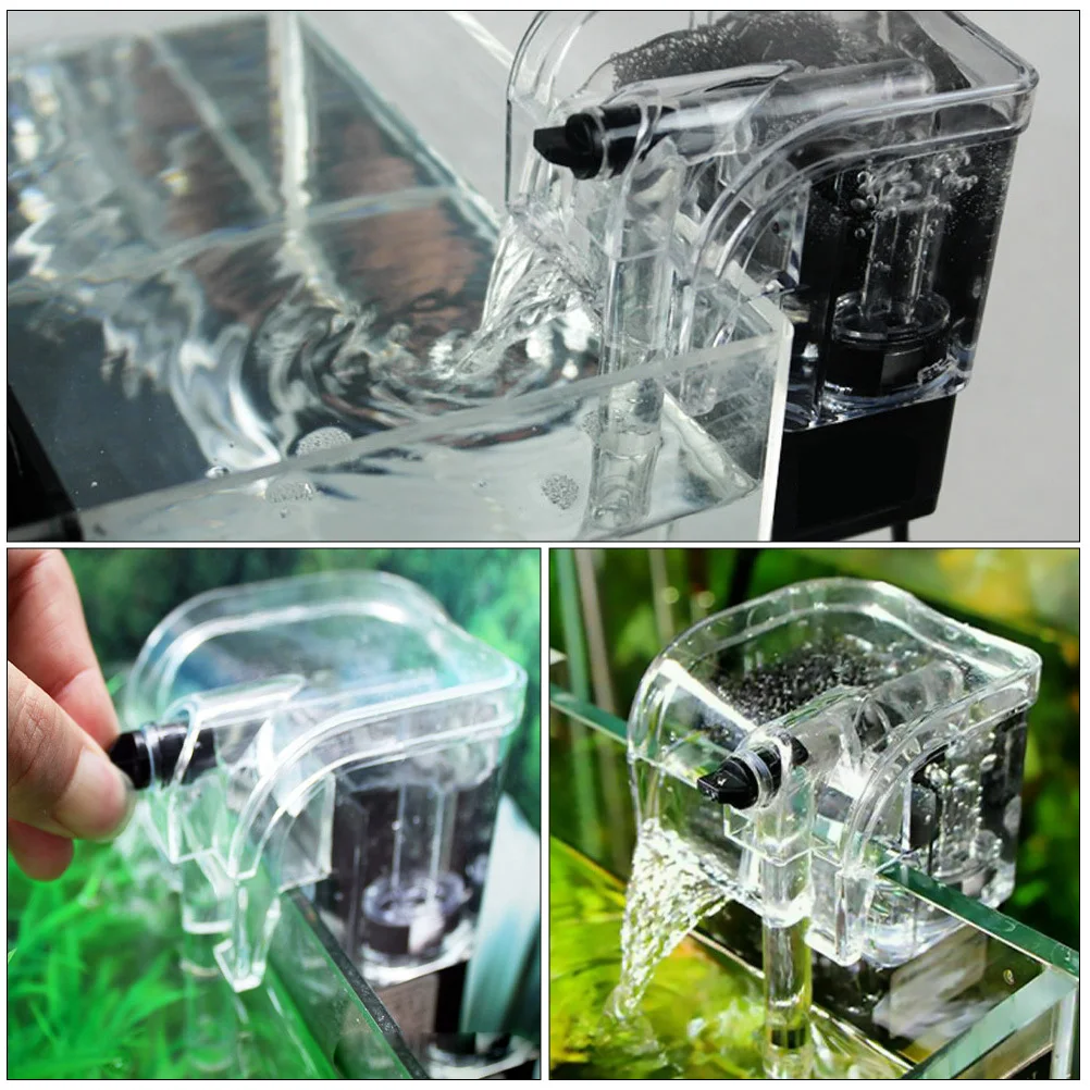 

1pc Waterfall Filter For Fish Tank High Efficiency Energy Saving Biochemical Cotton Multilayer Filtration Adjustable Flow