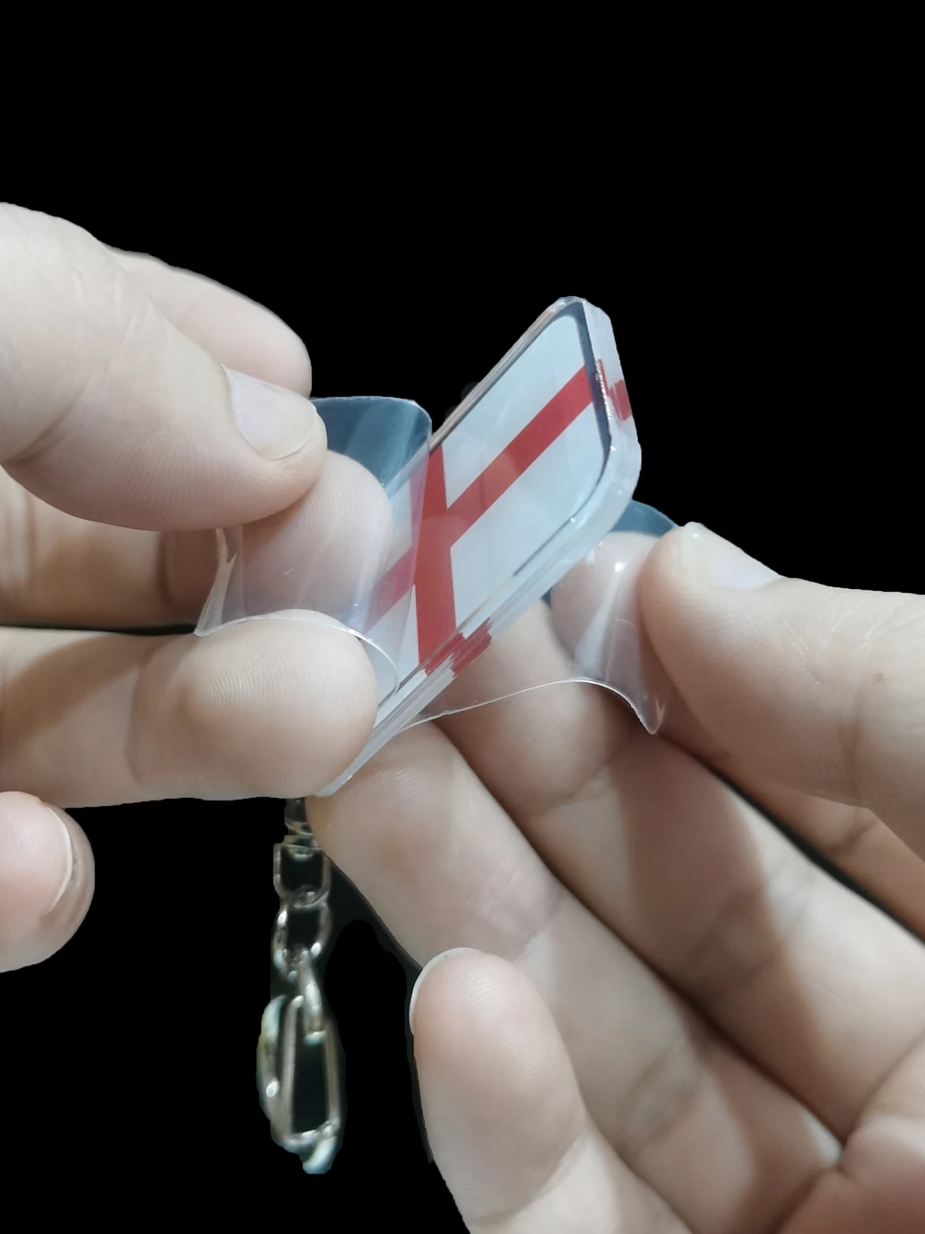 1PC England Flag Keychain, Acrylic Material UV Printing Key Holder for Home Garden Outdoor Sports Bar Party
