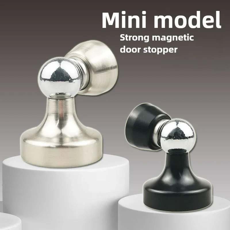 

Mini Zinc Alloy Strong Magnetic Anti-collision Bedroom Bathroom Short Door Stopper Thickened Wall Back Silent Door Blocker
