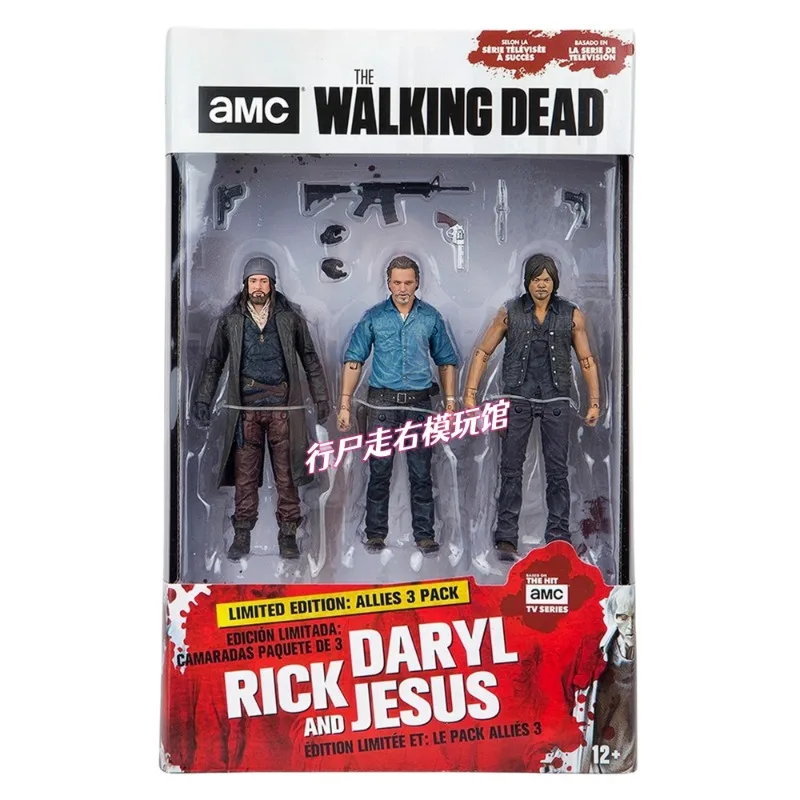 The Walking Dead Allies Deluxe Set Rick and Daryl Jesus 1/12 5