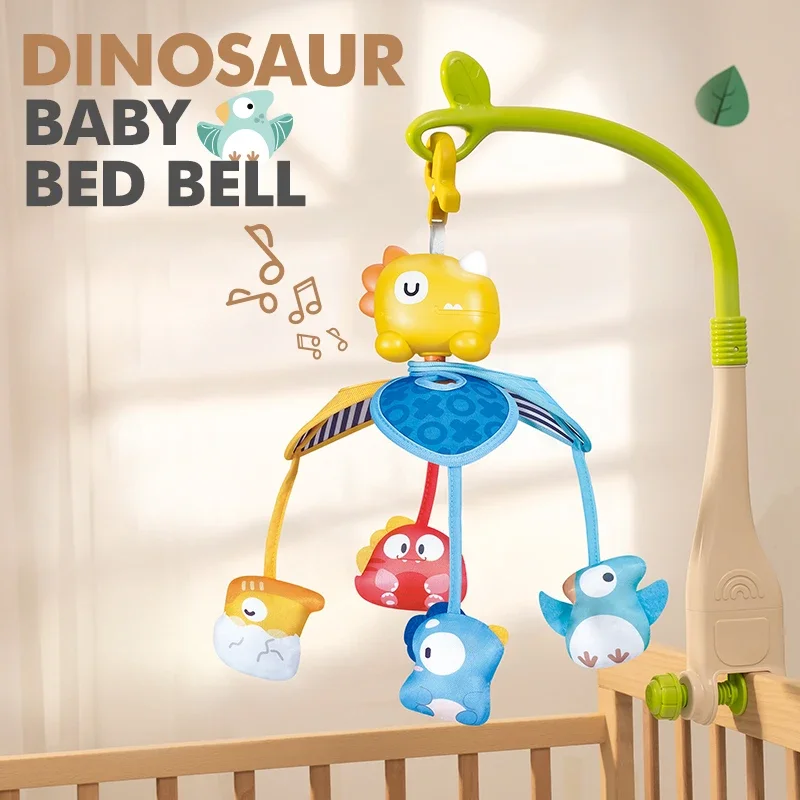 Muzikale babybedjebel Zacht katoen Cartoon dier Hangend speelgoed met afstandsbediening Akoestisch-optisch mobiel nachtkastje Speelgoed Kindergeschenken