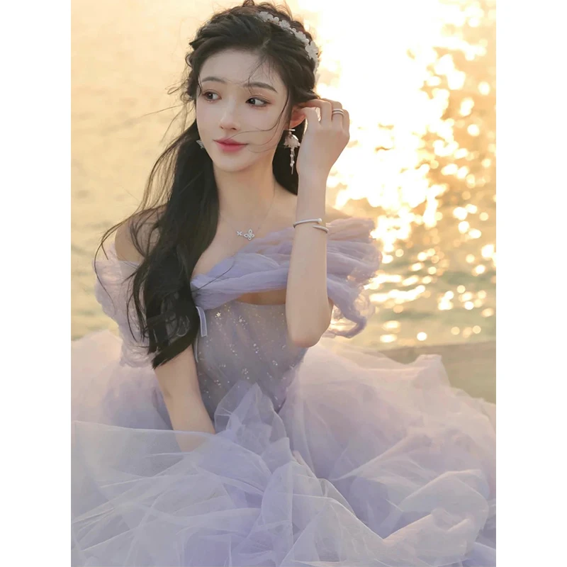 

Вечернее платье Esca Princ Sle Puffy Skirt, с одним рукавом, для выступлений, балов, церемоний, для взрослых, длинное