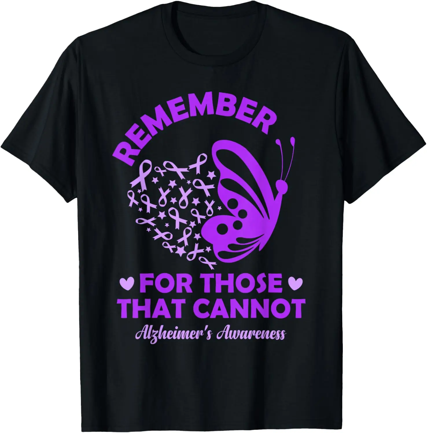 Remember For Those Who Don't Know Alzheimer's Awareness T-Shirt vintage style tee  boxy fit tee black graphic tee 100% cotton men