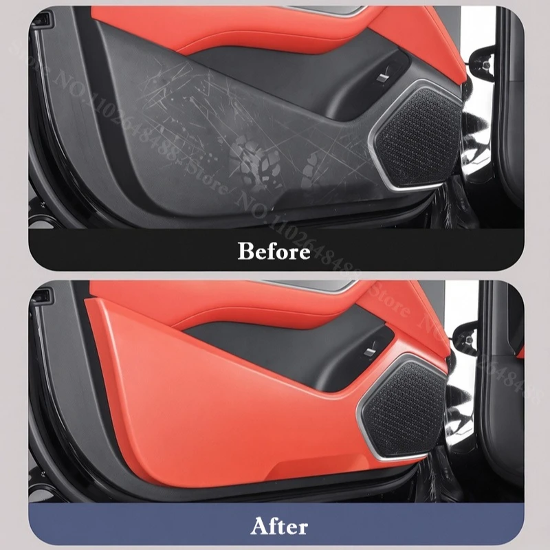 For BYD Atto 8 Tang L Car Door Anti Kick Pad ABS Door Panel Protection Frame Auto Interior Modification Decoration Accessories