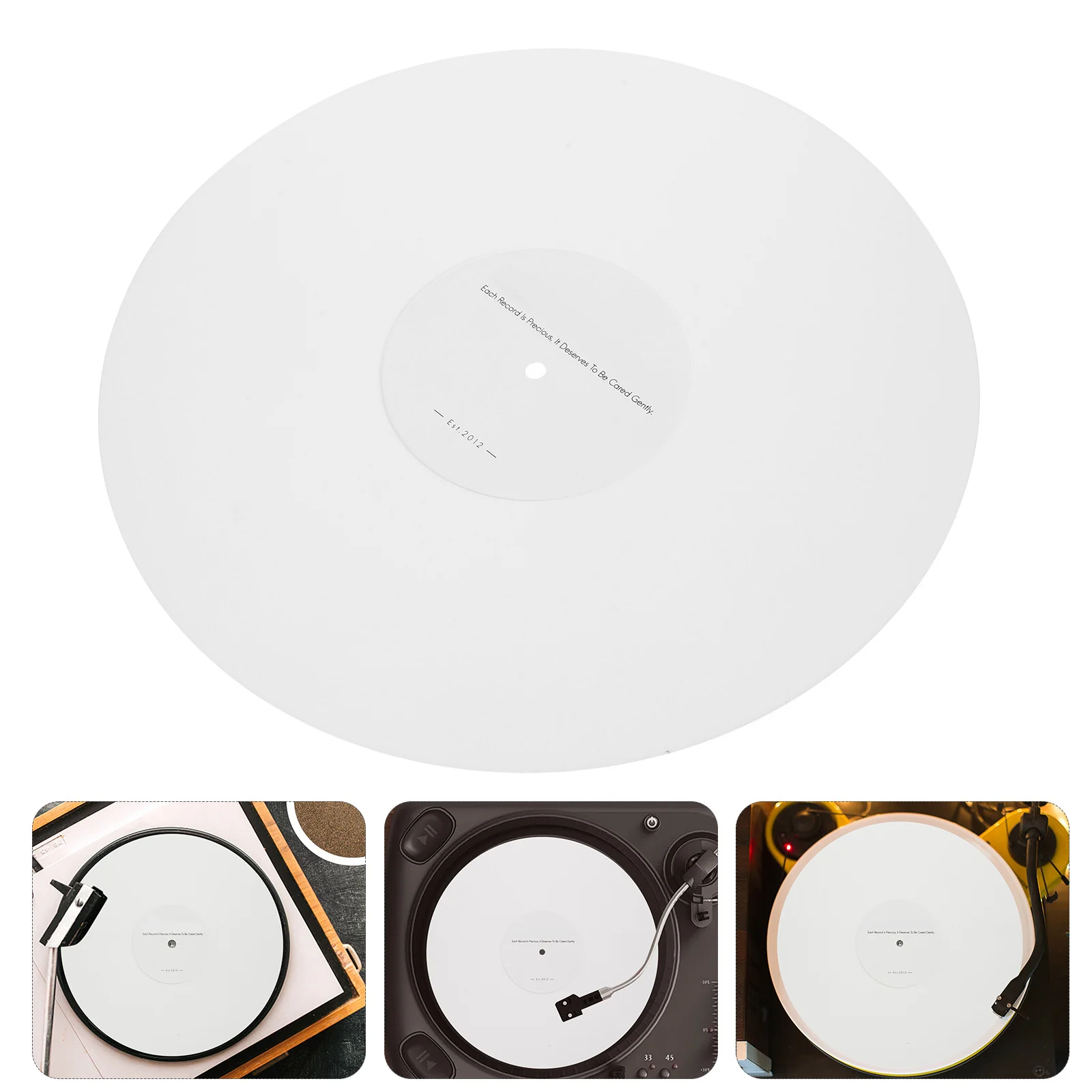 

Acrylic Record Mat Turntable Platter Mat Nonslip Bottom Easy Clean Static Prevention Vibration Control Turntable Slipmat