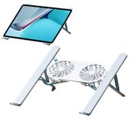 Foldable Laptop Holder Alloy Cooler Base Stand Cooling Pad for iPad Tablet Bracket Fan Cooling Support Notebook Accessories