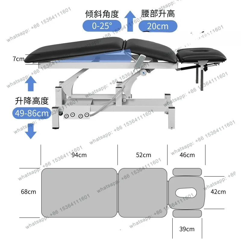 

CC Electric physiotherapy massage chiropractic reset bed lifting massage bed multi-function