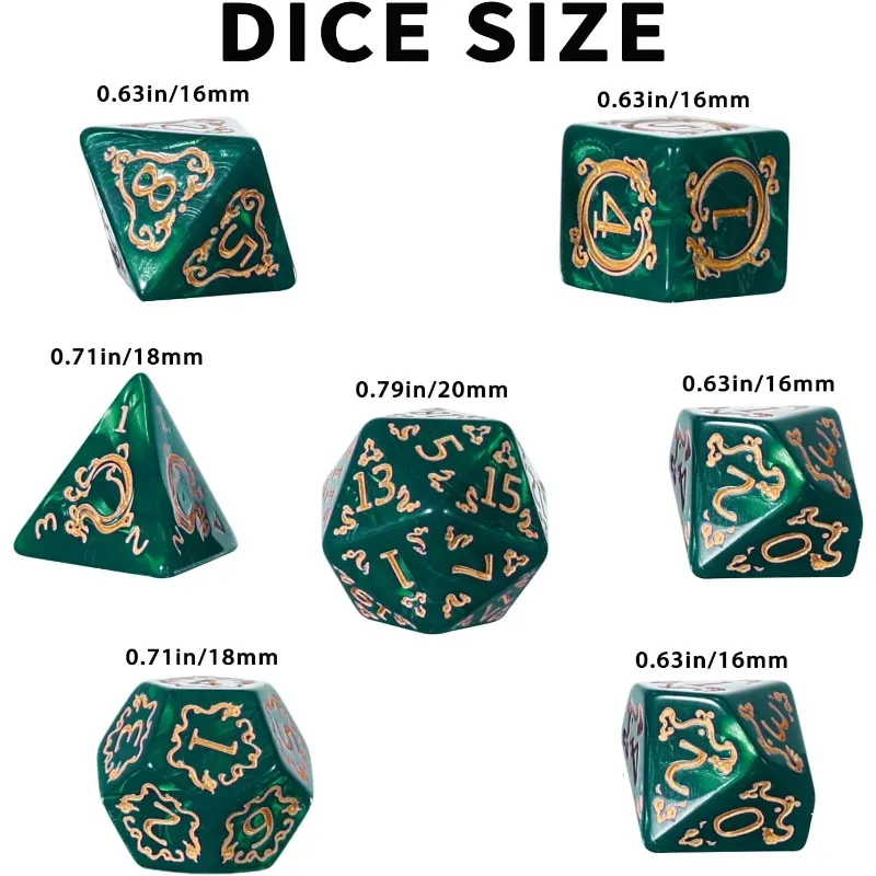 الراتنج DND النرد 7 قطع مجموعة نرد متعدد السطوح كريستال واضح ل D & D TRPG باثفندر آر بي جي صانع VX Ace مجلس لعبة لوازم الحفلات #2