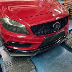 For Mercedes W176 Front Bumper Lip Spoiler Splitter Diffuser A Class A200 A220 A250 A45 AMG-Line 2012-2015 Pre-Lci Bodykits Mod