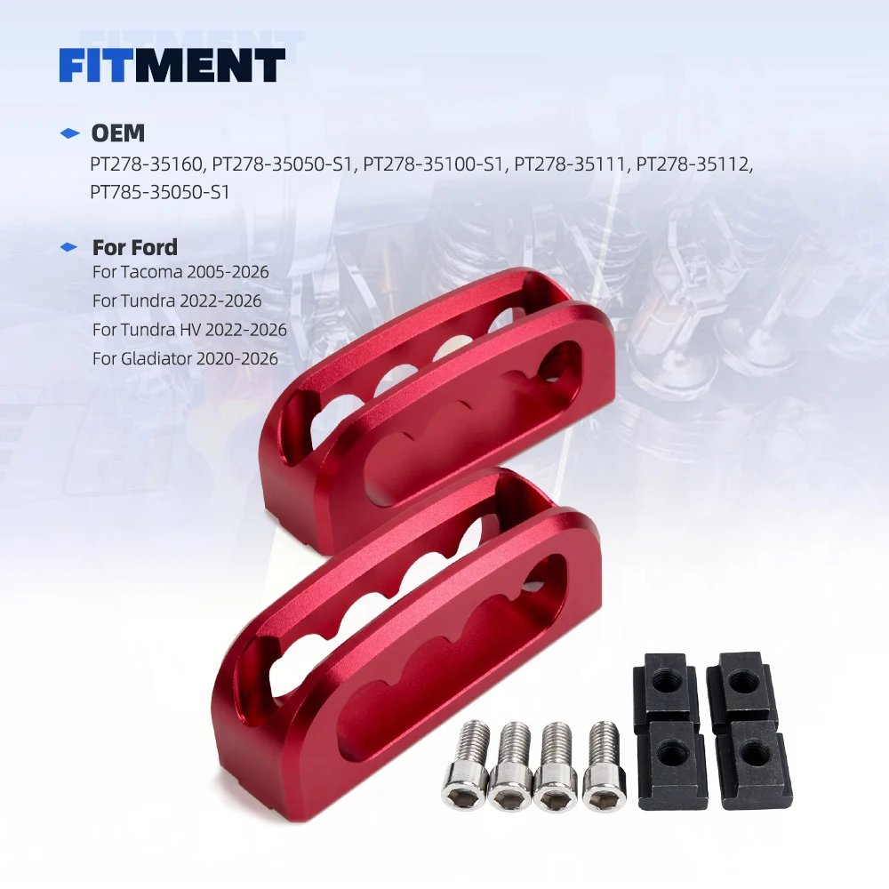 MUGE-2pcs Truck Bed Rail Cleats Tie Down Anchors Aluminum for Tacoma Tundra Ram 1500 BTD055
