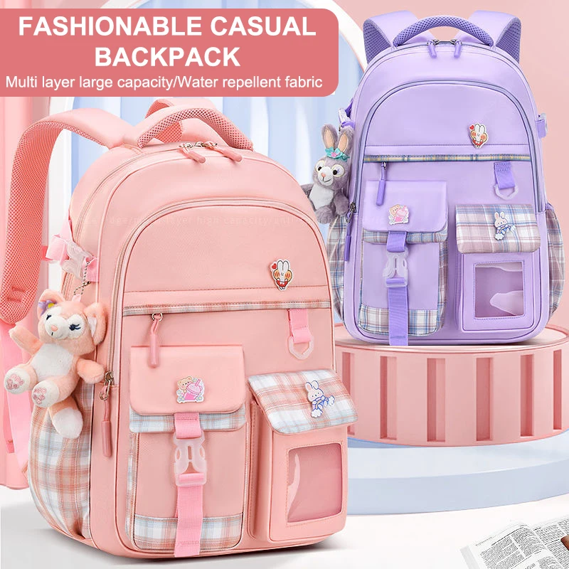 Cartoon Cute Lightweight Backpack Primary School Children Backpack Large Capacity Spine Protection Waterproof Backpack Gifts