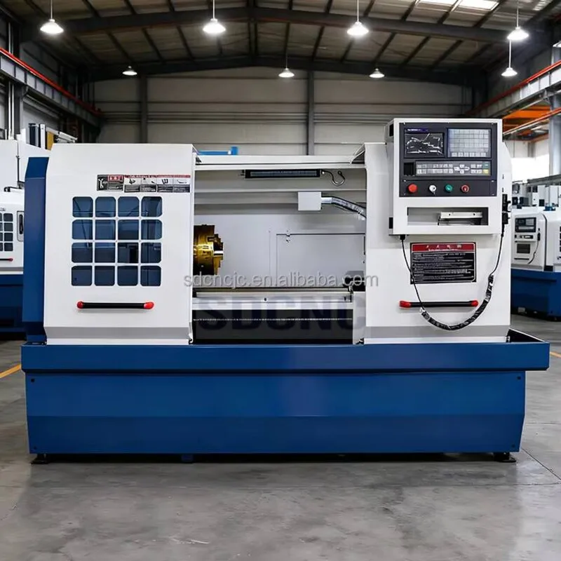 소형 2축 CNC 기계 Ck6136 평상형 수평 금속 선반 220V 새 제품