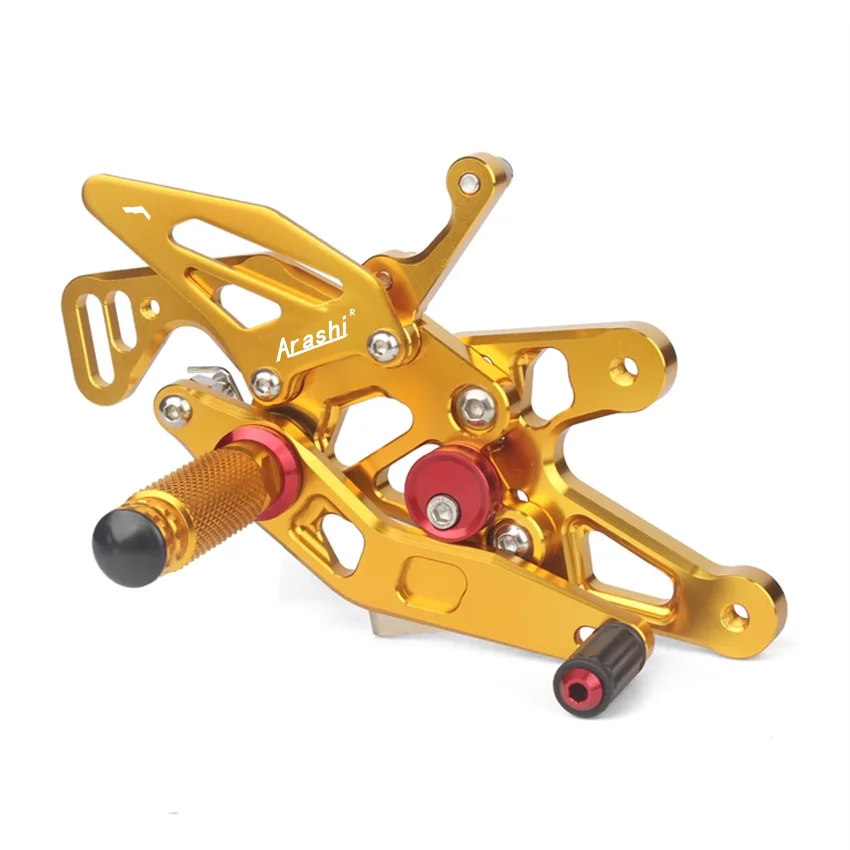 أراشي دراجة نارية قابل للتعديل مجموعة خلفية Footpegs مسند القدم لسيارات BMW S1000RR 2015-2018/S1000R 2017-2019 مسند القدم #6