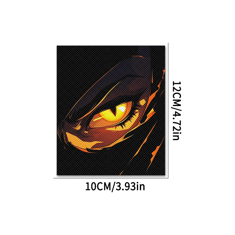 2PCS Anime Eyes Motorcycle Grip Stickers Diamond-shaped Check Waterproof Non-slip Self-adhesive Decoration for Bicycle Grips