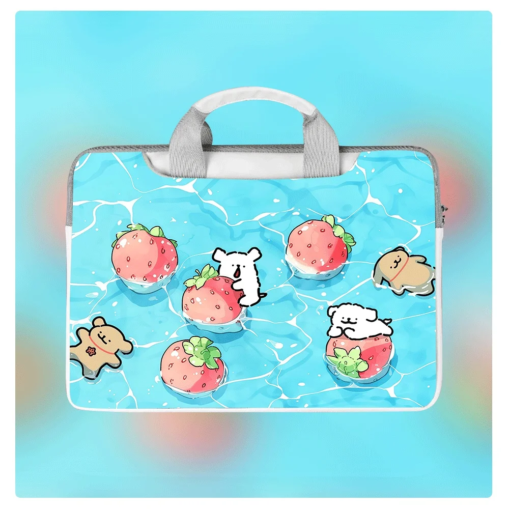 

Сумка для ноутбука HD Puppy Pattern, водонепроницаемая и ударопрочная, из полиуретана, 13, 14, 15,6 дюймов, портативная сумка через плечо, портфель большой вместимости