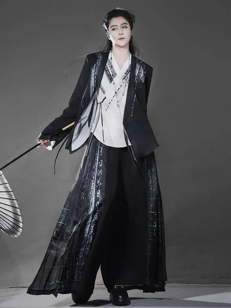 

Новый китайский стиль Guofeng Han Elements Юбка с конским лицом Fiesta Карнавал Хэллоуин Cos Косплей Hanfu Женщины Древний стиль