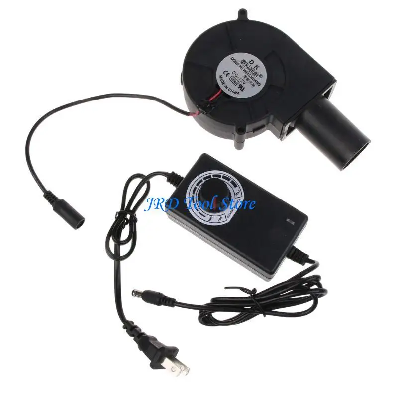 A2UD BBQ Fan Cooking Cooking Camping Blower Charcoal Starter 12V 2A Stufa in legno Voluto ARIRI Volume regolabile 5500