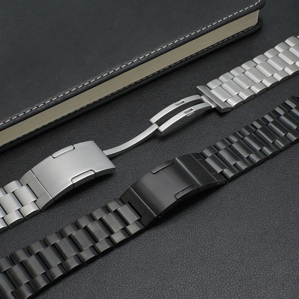 حزام معدني أسود برتقالي 22 ملم لساعة Amazfit Balance 2 Huawei Watch 4 4 Pro GT 3 GT 4 GT 5 Pro 46 ملم Ultimate Oneplus Watch 3 2 2R