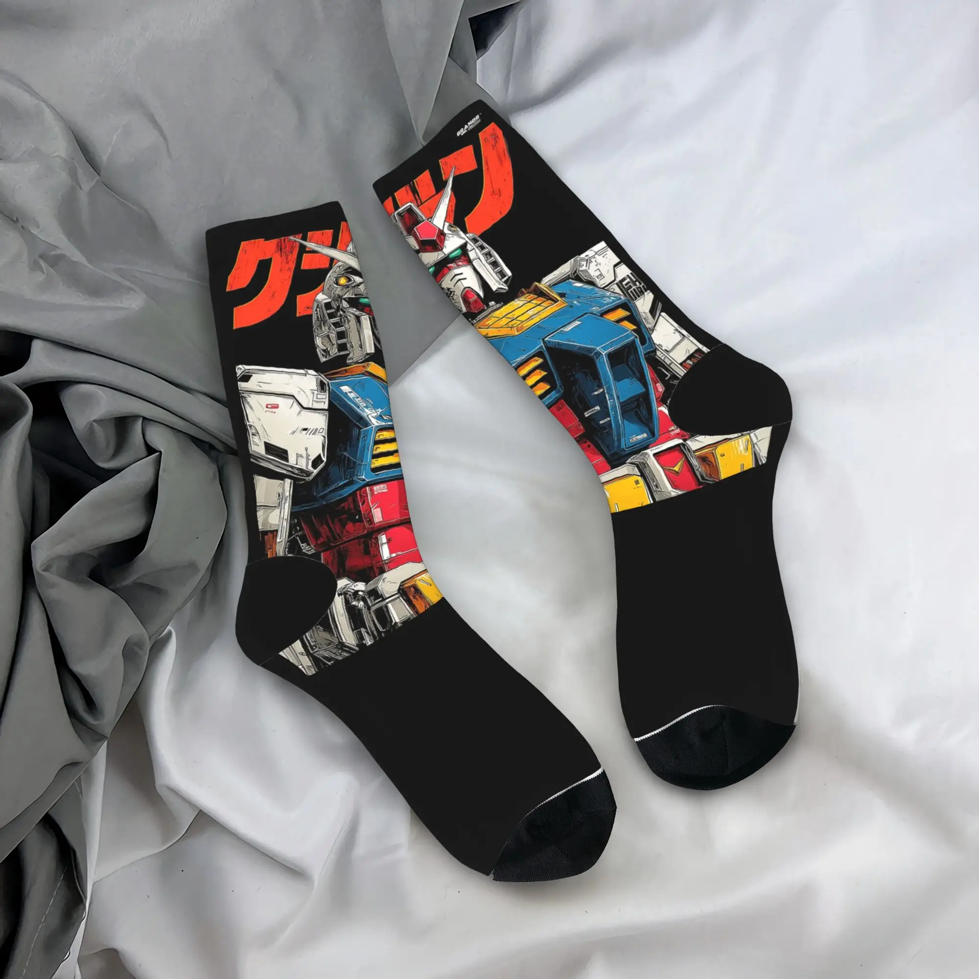 

Anime cool g-g-GUNDAMs Stockings Men Socks Quality Funny Socks Winter Outdoor Non Slip Pattern Socks Gift