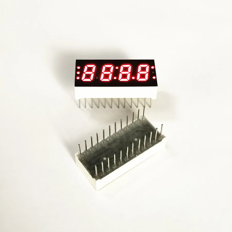 10Pcs 0.3Inch 30.5*13*7MM 4Bit Bright Red Light Digital Module KYX-3047AS/BS 24Pin LED Digitron Common Cathode Digital Clock