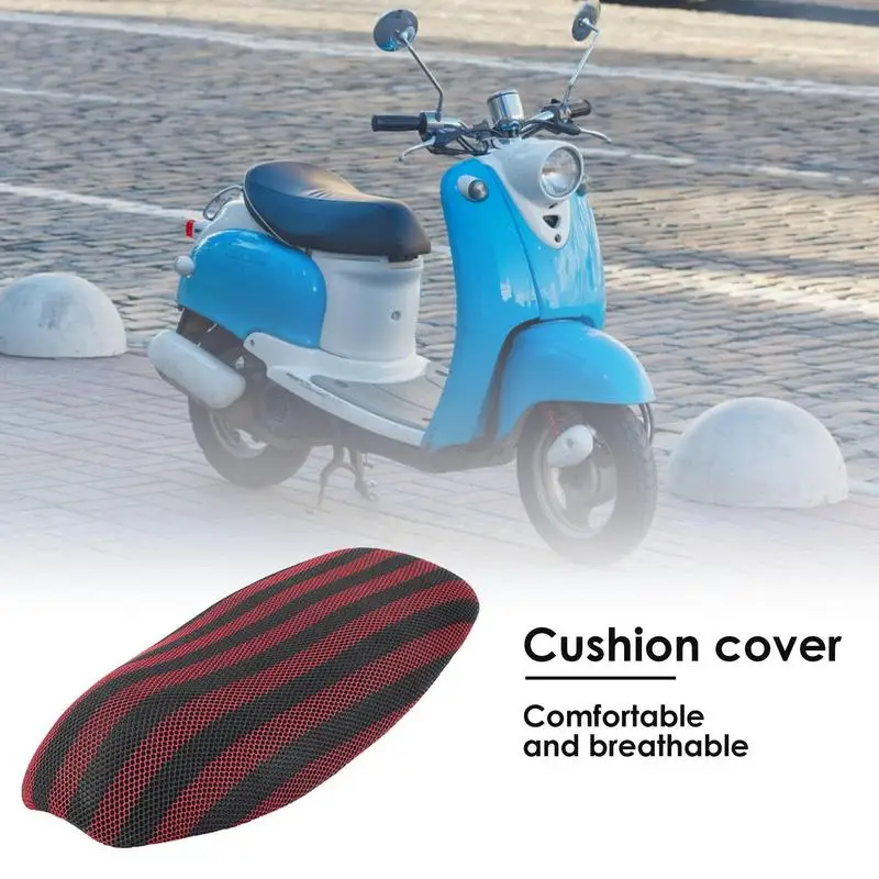 

Motorcycle Seat Cover 3DHoneycomb Mesh Cloth Motorcycle Rain Seat Cover Dustproof Motorbike Scooter Cushion Seat Cover Protector