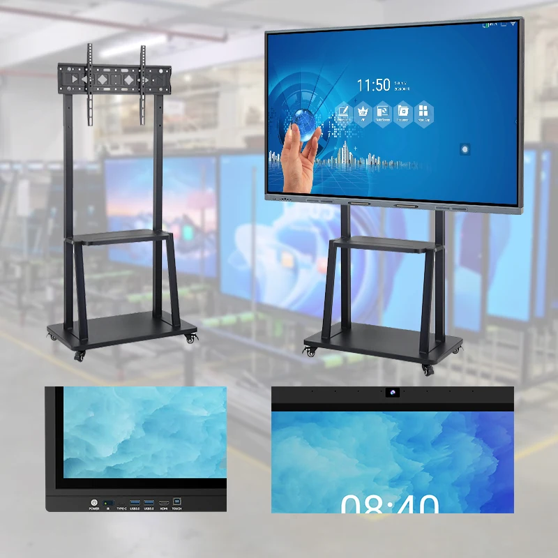 

75 Inch Interactive Whiteboard with 40-Touch-Point Smart Whiteboard for Education