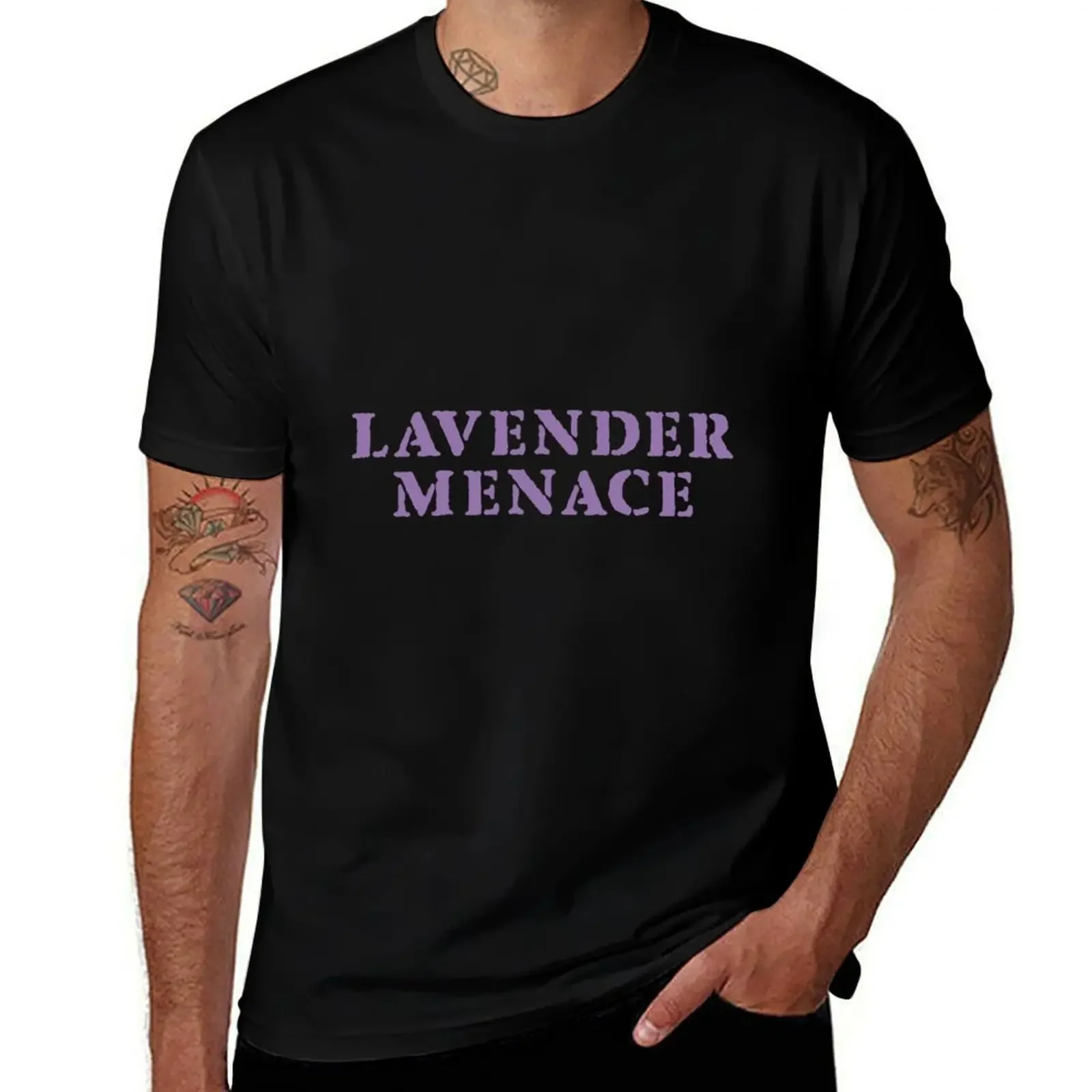 

Lavender Menace [purple] T-Shirt blacks Personalized t-shirt plus size clothes men graphic t shirts