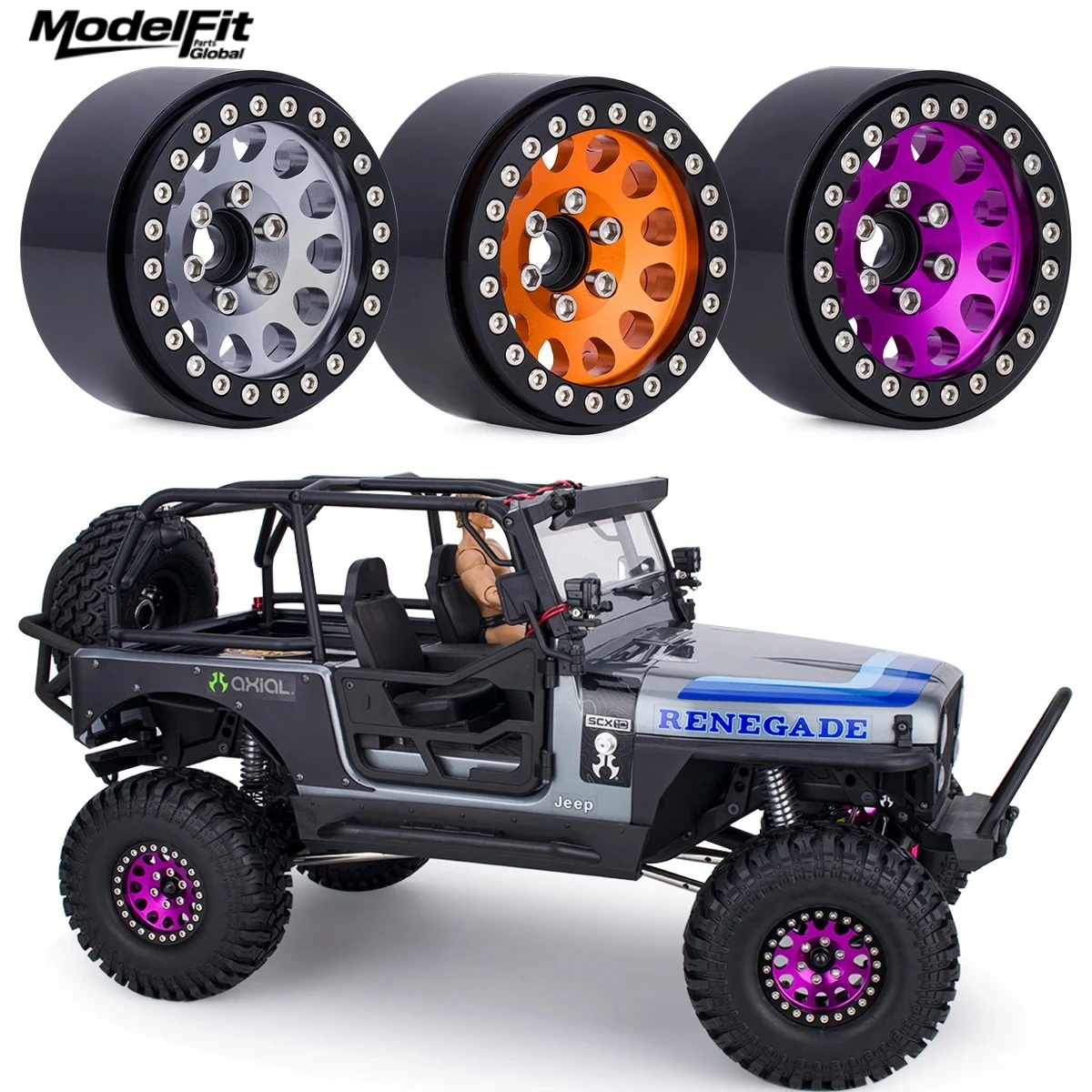 4 Stück Metall 1,9 Zoll Beadlock-Felgen für 1/10 RC Crawler Auto Axial SCX10 D90 TRX4 WRAITH Tamiya CAPRA RR10 Upgrade-Teile