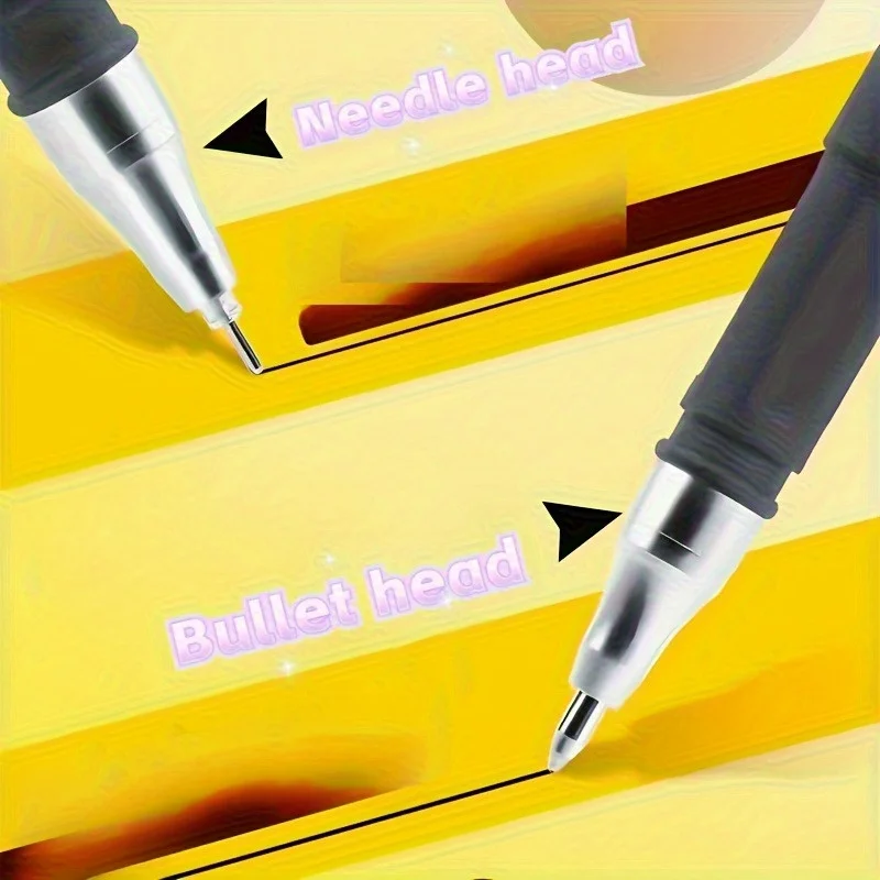 5/10/20 قطعة أقلام جل سريعة الجفاف، طرف رفيع 0.5 مم، حبر أسود - اختيار مثالي للمكتب والمدرسة للاستخدام المكتبي المدرسي فقط #3