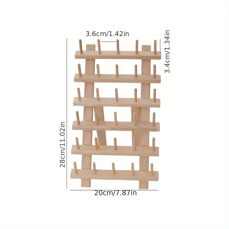 Diy Small Roll Hand Sewing Storage Rack 16 Axis /30 Axis Foldable Wire Rack Multi-specification Spool Wooden Rack