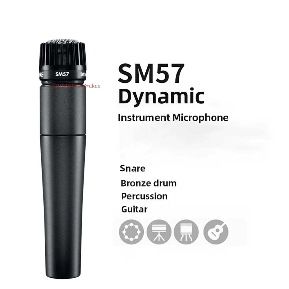 SHURE-micrófono dinámico SM57 Original de 3 piezas, dispositivo profesional con cable, cardioide, PARA Karaoke, grabación en estudio de escenario