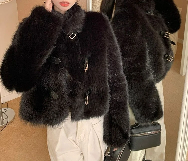 

Fur Coat Short Style 2025 Autumn Winter New Stand Collar Fashion Versatile High-end Thickened Fur Top Women