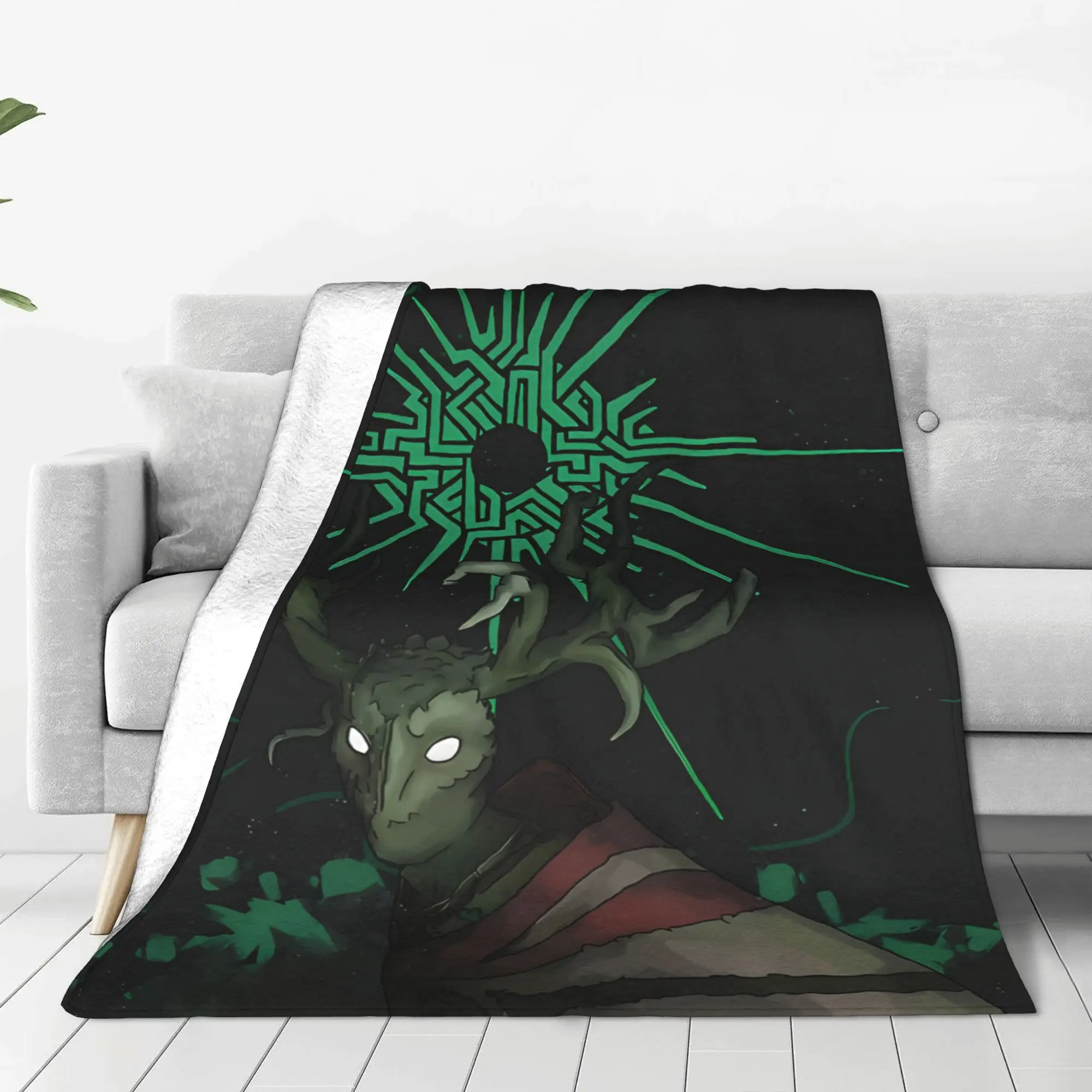 1PC Home Cutecore Dive Into The Darkness   Fanart Outer Wilds Blanket Super Cosy Plush Home Living Room Sofa Halloween