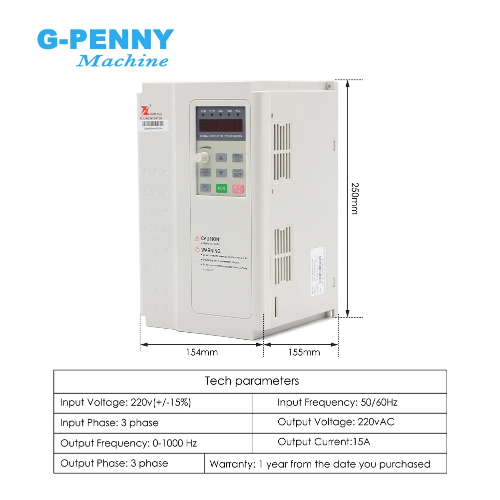 G-PENNY 3.5kw ER20 metal working spindle kit engraving steel copper iron stainless steel & 3.7kw inverter & 150w water pump