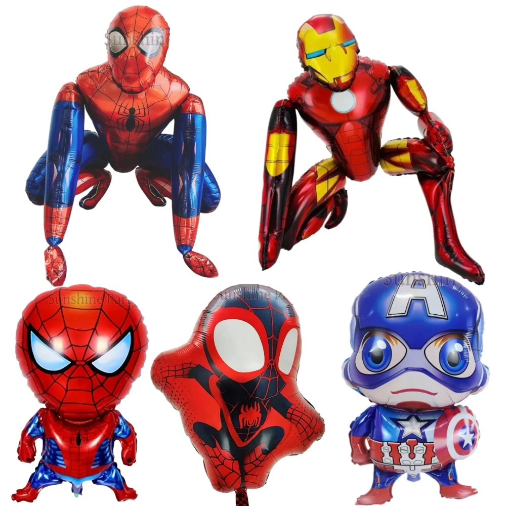 Image of Superhelden-Folienballons Geburtstagsparty-Dekoration Cartoon Kindergeburtstag-Deko Baby-Shower 3D Großer Ballon