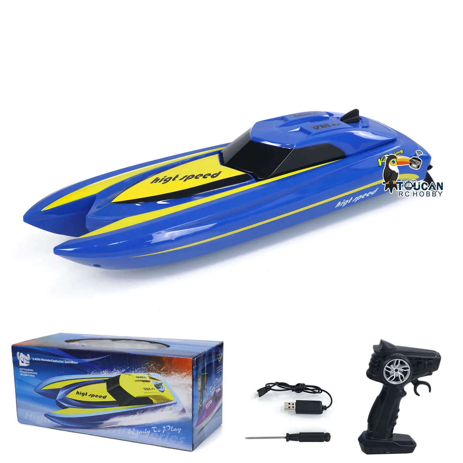 

RC RTR Boat Electric Racing Ship 2.4Ghz Radio control High Speed Ship model for Kids and Adults outdoor gift