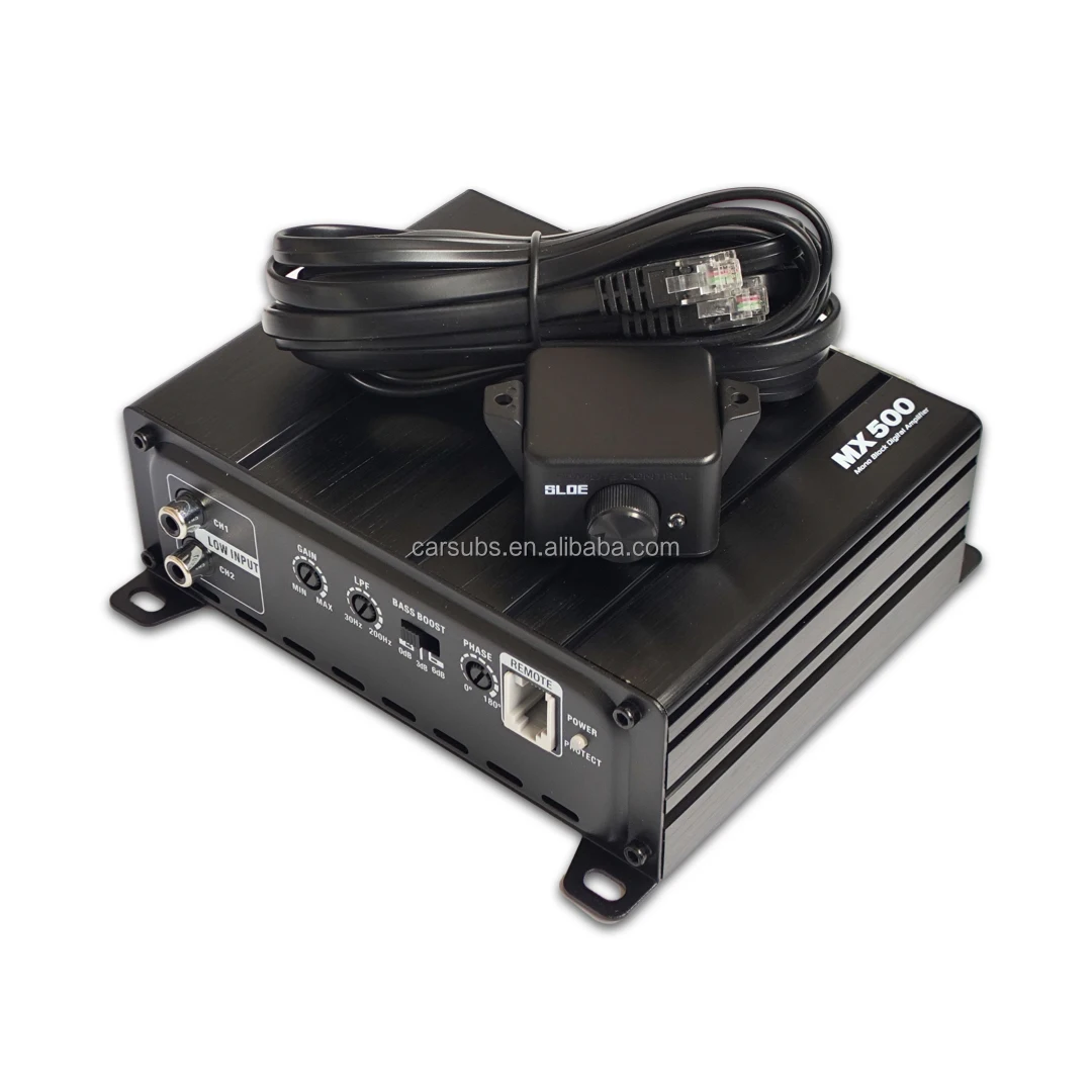 

Car Subwoofer Amplifier Mono RMS 500W 2ohm Amp Peak 1000W Class D Car Amplifier Monoblock for 8 10 12 Inch Passive Subs