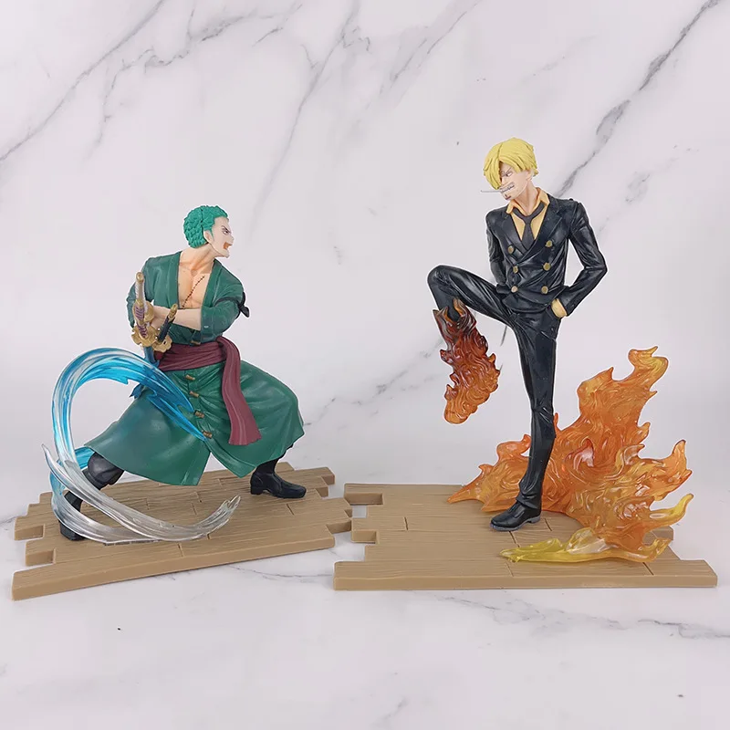 15-17CM Anime One Piece Zoro Sanji PVC Janpan OP Action Collection Figure Model Gift For Boys Collectible Toys